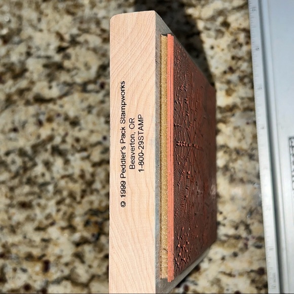 Vintage Snowflake Pattern Rubber Stamp - Picture 4 of 5